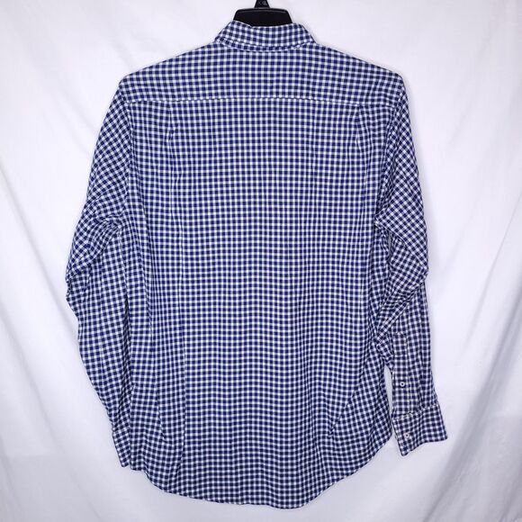 Southern Tide Shirt Mens Large Gingham Navy, White Classic Fit - Picture 5 of 11